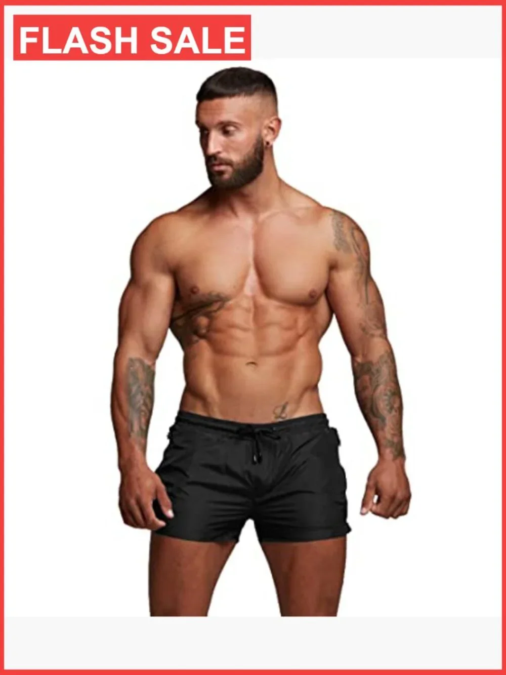 Mens Swim Trunks with Zipper Pockets Quick Dry Board Shorts